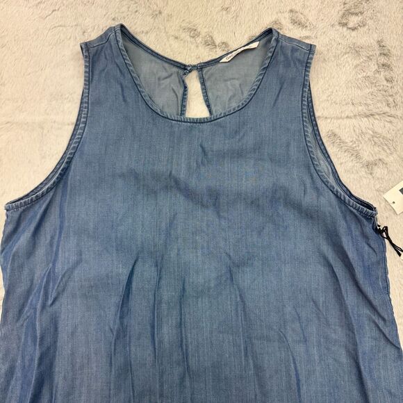 Gap Tank Top Womens Medium Blue Lyocell Naturally Soft Sleeveless Round Neck - Picture 2 of 11